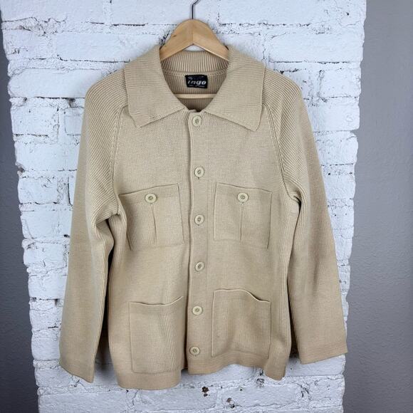 Vintage Ingo Wool Utility Cardigan Sweater Jacket - Picture 6 of 7